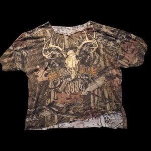 Paramount Outdoors Modified Distressed Mossy Oak Camo Graphic Tee - 2XL